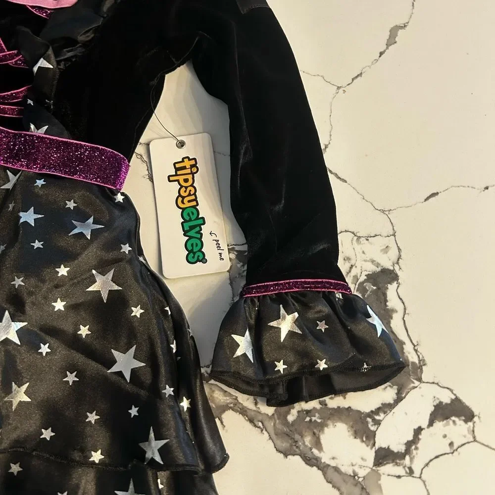 Tipsy Elves Starry Witch Costume - Black and Purple